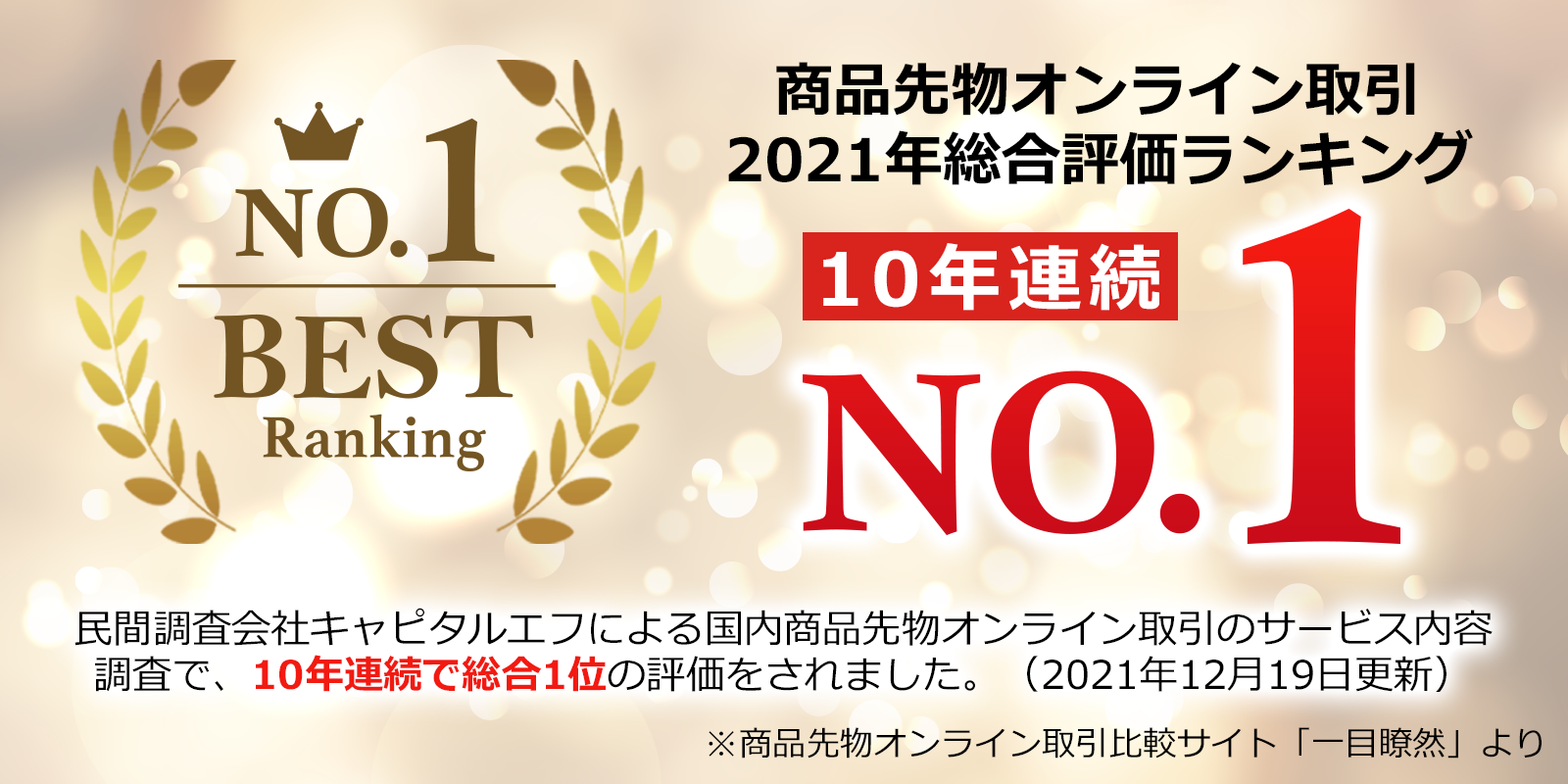 オンライン取引総合評価ランキング10年連続「No.1」！
