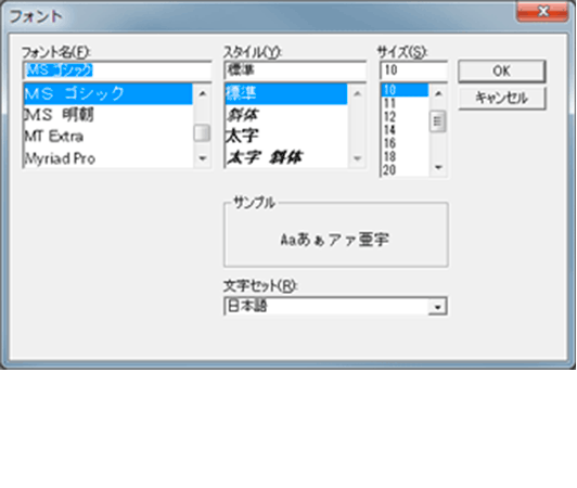 フォントの設定