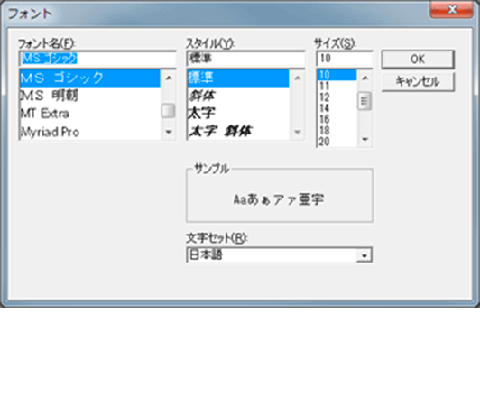 フォントの設定