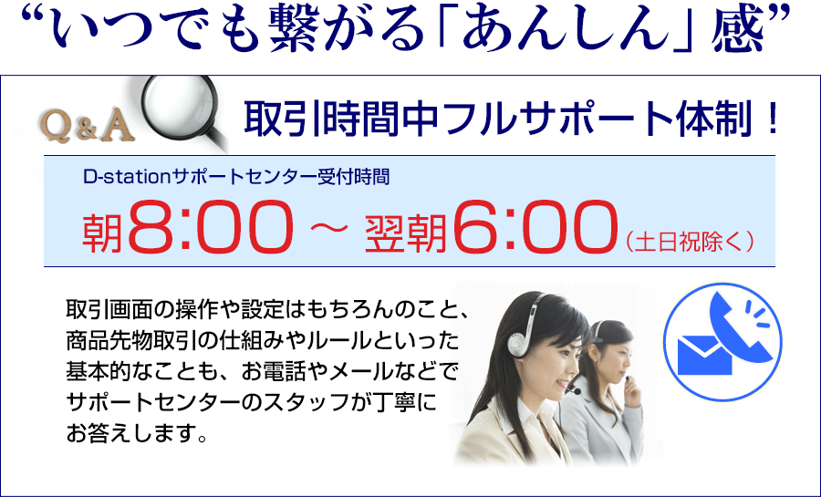 フルサポート体制!充実のカスタマーサービス